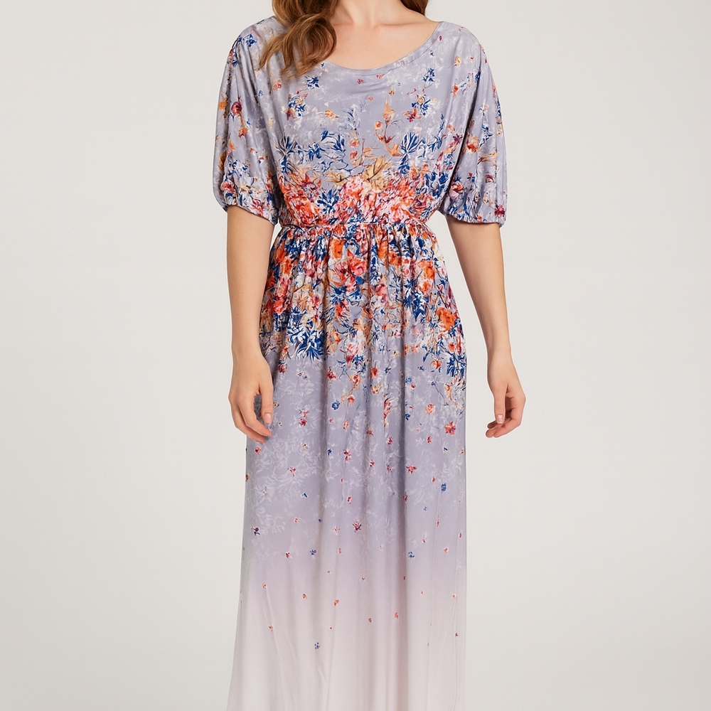 Floral Print Maxi Jumpsuit - Multicolor